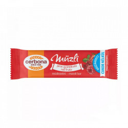 BATON MUSLI FRUCTE ROSII FARA ZAHAR 20GR