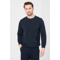 Bluza coton casual barbati navy-xl - Img 1