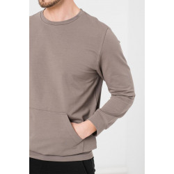 Bluza coton casual barbati taupe-xl - Img 6