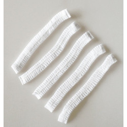 Bonete bufante cu elastic albe 100buc/pg unica folosinta