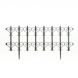 Bordura pt. pat de flori / gard - 61 x 30 - Negru - Img 2
