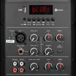 BOXA PORTABILA 15''/38CM 300W RMS TWS CU BT/USB + 2 MIC WIRELESS - Img 9