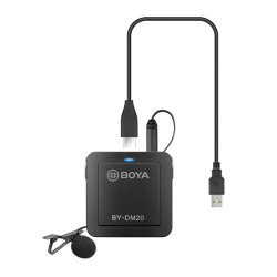 Boya BY-DM20 Kit lavaliera dubla, 2x 1,90m, USB-C + Jack 3.5 pentru PC, iOS si Android - Img 3