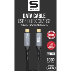 CABLU SERIOUX USB-C TO USB-C NEGRU