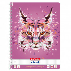CAIET MY.BOOK FLEX A4 2X40F DICTANDO+PATRATELE MOTIV WILD ANIMALS WOLF