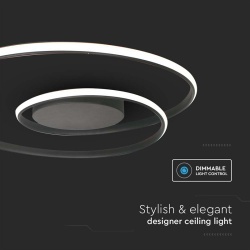 CANDELABRU LED DIMABIL 48W 4000K 62X62X10CM - NEGRU - Img 5