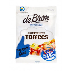 Caramele moi DEBRON cu aroma de fructe, fara zahar si fara gluten 90g