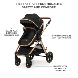 CARUCIOR KINDERKRAFT ESME, 3 IN 1, PURE BLACK - Img 10
