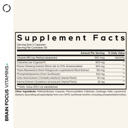 Codeage Brain Focus Multivitamin+, Suport Avansat Pentru Memorie, Concentrare Si Claritate Mentala, 60 Cps - Img 7