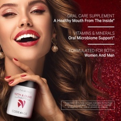 Codeage Teeth & Gums Vitamins, Daily Multivitamins & Minerals + Collagen, Complex De Vitamine, Minerale Si Colagen Pentru Dinti Si Gingii, 90 Cps - Img 5