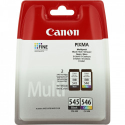 Combo-Pack Original Canon Black/Color, PG-545/CL-546, pentru Pixma IP2850|MG2450|MG2455|MG2550|MG2550S|MG2950|MG3050|MG3051|MG3052|MG3053|MX495 Black|MX495 White|TR4550|TS205|TS305|TS3150|TS315, , incl.TV 0.11 RON, "BS8287B005AA"