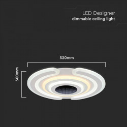 CORP ILUMINAT DECORATIV DIMABIL 95W 3000K + 6000K - NEGRU - Img 3