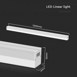 Corp iluminat led liniar 120cm 40w 4000k alb neutru - alb - Img 2