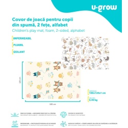 Covor de joaca, 120*180 * 1cm ,alfabet - Img 3