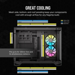 CR Case iCUE 2500X RGB Micro ATX Black - Img 15