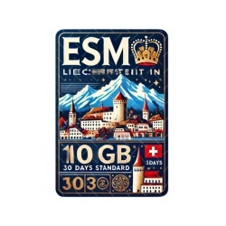 eSIM Liechtenstein, 100GB, 30 Days, Standard