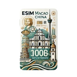 eSIM Macao China 100GB 30Days Standard