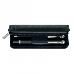 Etui de piele TG 2 Z negru, pentru 2 instrumente de scris - Img 2