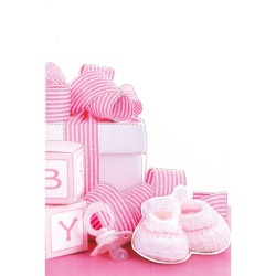 Felicitare 3D nou-nascut, cu modele asortate, cu detalii in relief, aurii si sclipici pe exteriorul felicitarii - 11.5 x 17 cm (12buc/display) - Img 3