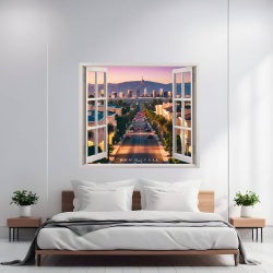 Folie imprimata color pentru decor perete locuinta, dimensiune 125 x 110cm, model: VIEW TO HAVEN 16 - Img 1