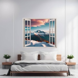 Folie imprimata color pentru decor perete locuinta, dimensiune 125 x 110cm, model: VIEW TO HAVEN 36