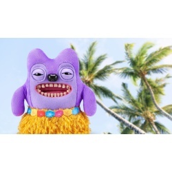 Fuggler - Jucarie de plus, 23 cm - Ciudateii in vacanta, Greedy Grinner - purple - Img 2
