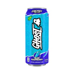Ghost Energy Drink With Blue Raspberry Flavor, Bautura Energizanta Cu Aroma De Zmeura Albastra, 473 Ml