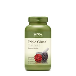 Gnc Herbal Plus Triple Ginsa, Extract Standardizat Din 3 Tipuri De Ginseng, 200 Cps