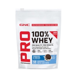 Gnc Pro Performance 100% Whey, Proteina Din Zer Cu Aroma De Biscuiti Si Crema, Testata Antidoping, 411.6g