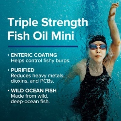 Gnc Triple Strength Fish Oil Mini, Ulei De Peste Mini Capsule, 240 Cps - Img 6