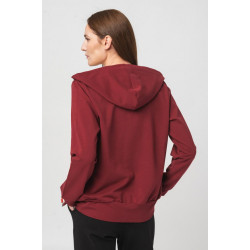 Hanorac coton casual femei burgundy-xs - Img 3