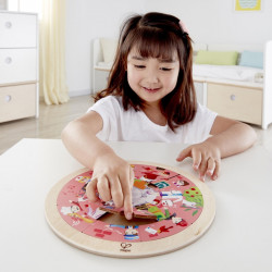 Hape puzzle rotund cu 2 fete - Img 6