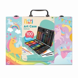 HAPPI HOBBI ART CASE SET DE DESEN DELUXE CU 100 DE ACCESORII UNICORN - Img 1