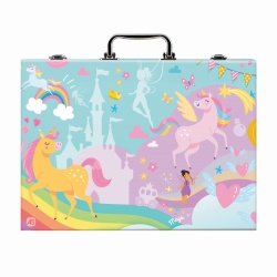 HAPPI HOBBI ART CASE SET DE DESEN DELUXE CU 100 DE ACCESORII UNICORN - Img 7