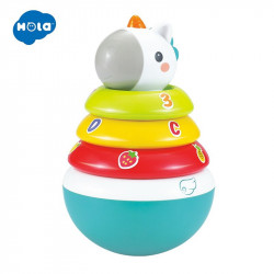 Hopa mitica roly poly unicorn cu inele pentru stivuit - Img 2