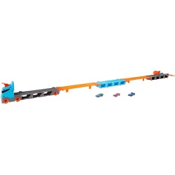 HOT WHEELS 2 IN 1 MEGA TRANSPORTATOR MASINI PISTA - Img 5