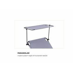 HR SEZLONG CU PARASOLAR 186X55X24 GRI - Img 4