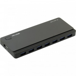 Hub USB 3.0 TP-link UH700, 7 porturi, 3 porturi fast charge, alimentator, negru - Img 2