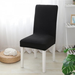 Husa universala pentru scaune clasice, model CATIFEA, culoare NEGRU - Img 1