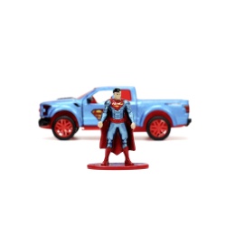 JADA DC SET FIGURINA METALICA SUPERMAN SI MASINUTA 2017 FORD F 150 RAPTOR SCARA 1:32 - Img 8