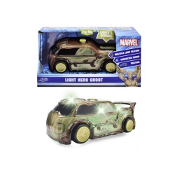 JADA MARVEL MASINUTA LIGHT HERO GROOT CU SUNETE SI LUMINI SCARA 1:32 - Img 1