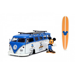 Jada masina din metal volkswagen t1 bus scara 1 la 24 si figurina mickey mouse - Img 2