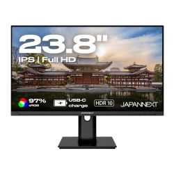 JAPANNEXT Monitor 23.8" IPS FHD (1920x1080) |USB-C Charging (65W),HDMI, sRGB 93%, VESA
