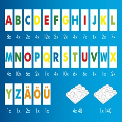 Joc educativ de invatat scrisul si cititul pentru copii (120 piese) alfabetar - Img 2