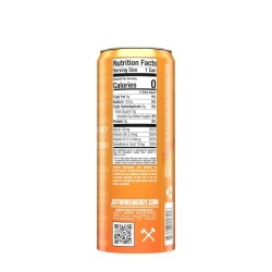 Jst Wrk Energy Drink, Bautura Energizanta Carbogazoasa Cu Aroma De Portocale, 355 Ml - Img 4