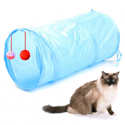 Jucarie pentru pisica de tip Tunel, lungime 50 cm, culoare albastru - Img 1