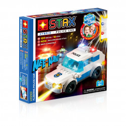 Jucarie Stax - Set constructie copii cu lumini si sunete - Masina de politie - Img 1