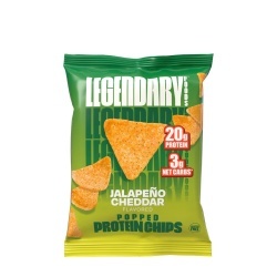 Legendary Foods Popped Protein Chips Jalapeno Cheddar, Chipsuri Proteice Cu Gust Intens De Jalapeno Si Cheddar, 34 G