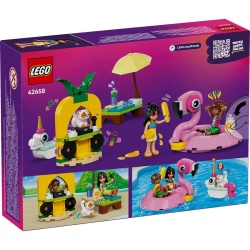 LEGO FRIENDS PETRECERE LA PISCINA CU UNICORNUL SI FLAMINGO 42658 - Img 8