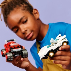 LEGO SONIC MASINA LUI SILVER VS CAMIONUL GIGANT AL LUI KNUCKLES 77118 - Img 5